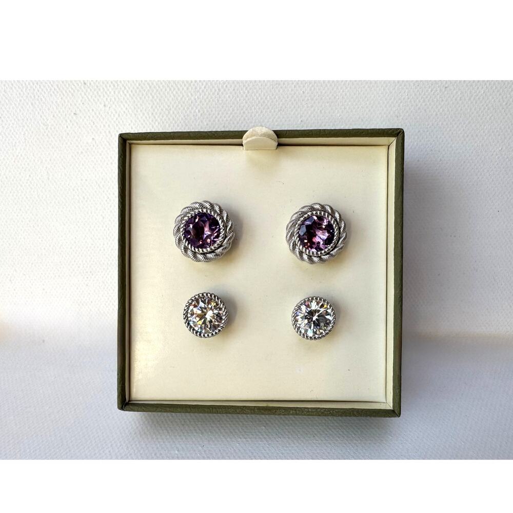 Judith Ripka Sterling Interchangeable Earring Set… - image 4